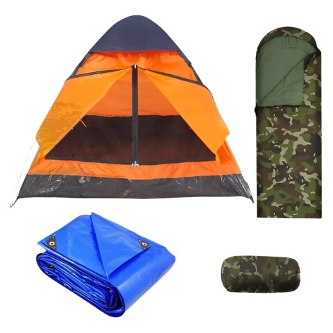 Carpa Impermeable + Sobre De Dormir + Lona Carpa Impermeable + Sobre De Dormir + Lona