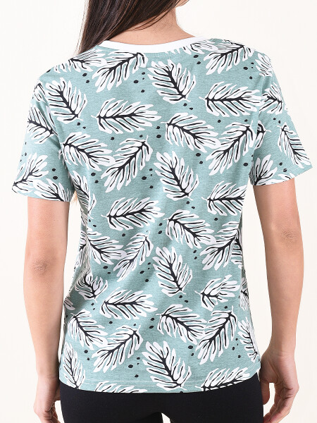 REMERA FULL LEAVES VERDE MUSGO