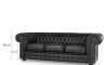 Sillón 100% Cuero - 3 Cuerpos - Chesterfield Negro