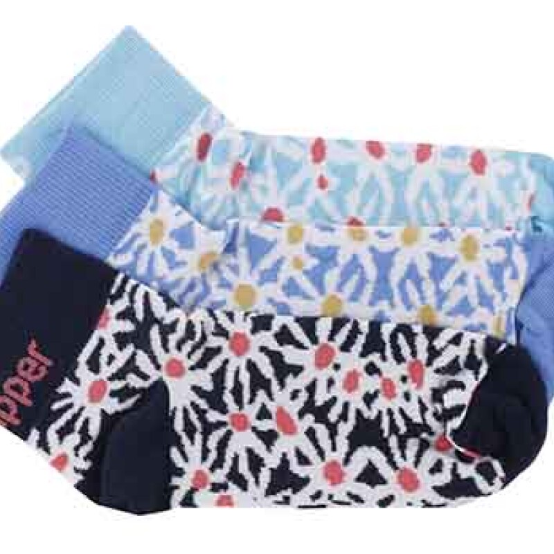 Medias Infantiles Topper x3 caña Baja Celeste - Azul - Turquesa