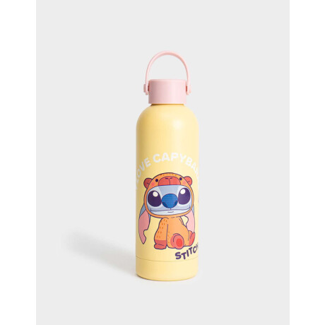 Botella Metálica ''stitch Capybara'' Amarillo Medio