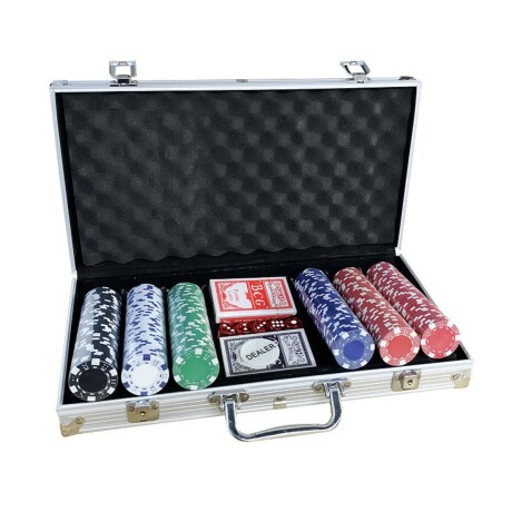 Juego de Mesa Valija de Póker Blackjack 300 Fichas 001