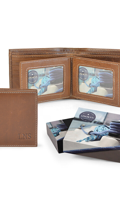 BILLETERA DE CUERO PLATÓN WHISKY