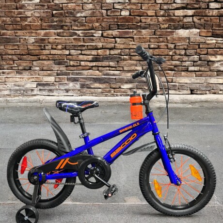 Bicicleta Baccio Bambino DLX rodado 16 con rueditas AZUL- NARANJA