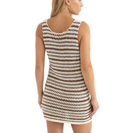 Vestido Rhythm Tami Stripe Scoop Neck Mini Multicolor
