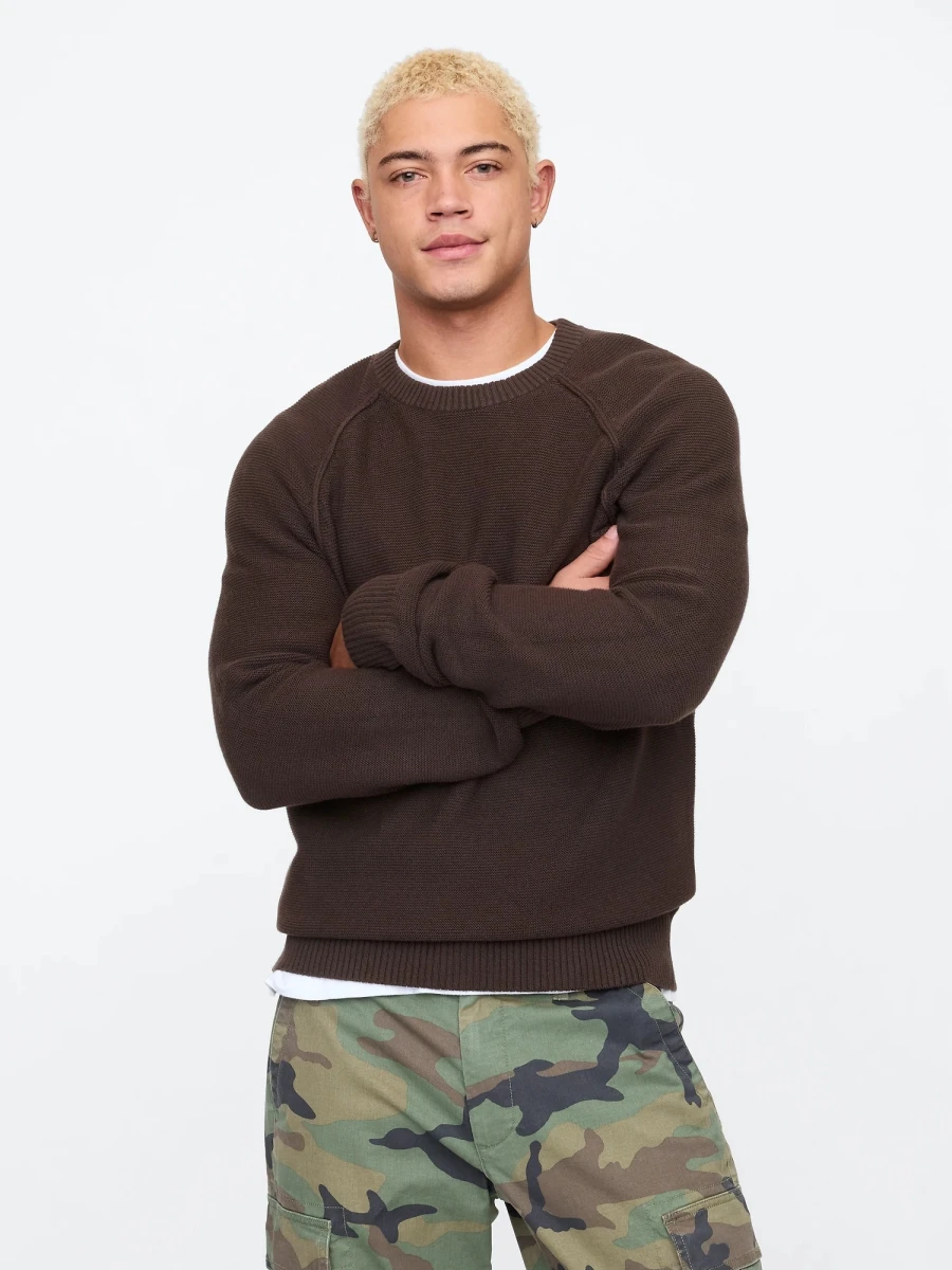 Buzo Raglan Hombre - Terra Brown 