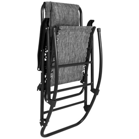 Silla Reposera Mecedora Plegable Con Almohadilla Gris