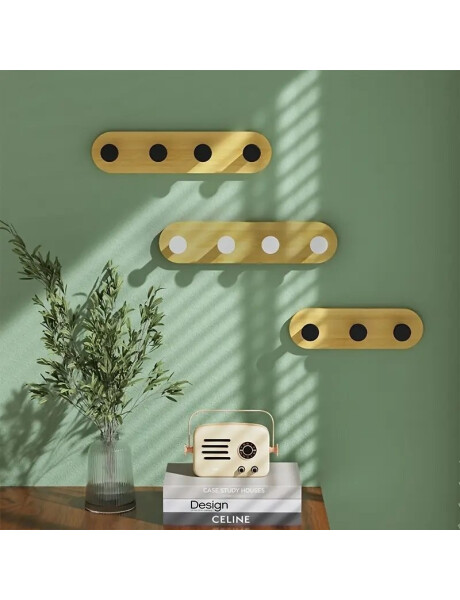 PERCHERO DE PARED 33x5CM 4 COLGADORES BAMBOO NATURAL/NEG. PERCHERO DE PARED 33x5CM 4 COLGADORES BAMBOO NATURAL/NEG.