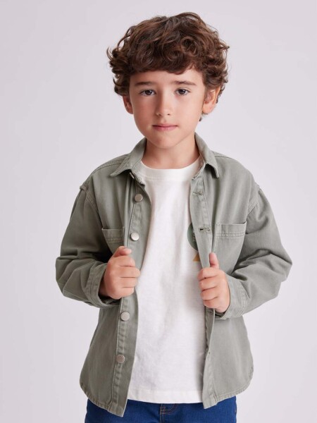 Sobrecamisa de jean Aceituna