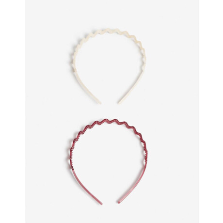 Set De Vinchas Wavy Combinacion Bicolor