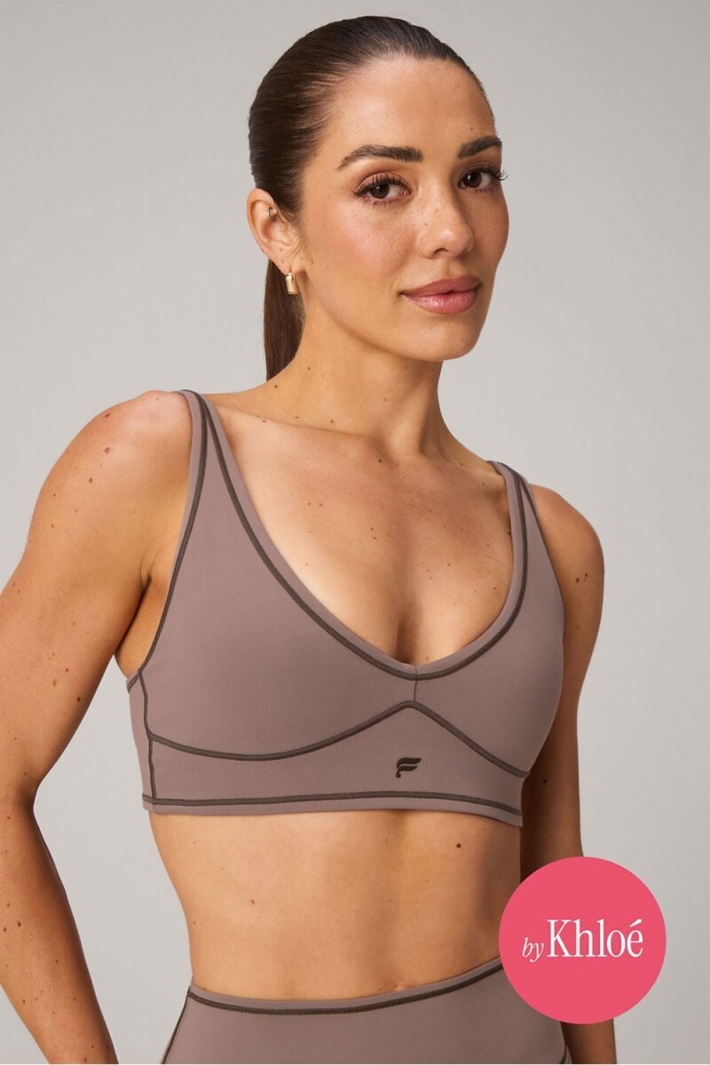 Bra Pureluxe Longline Low Impact Bra Mujer - Desert Shadows/Dark Sienna 