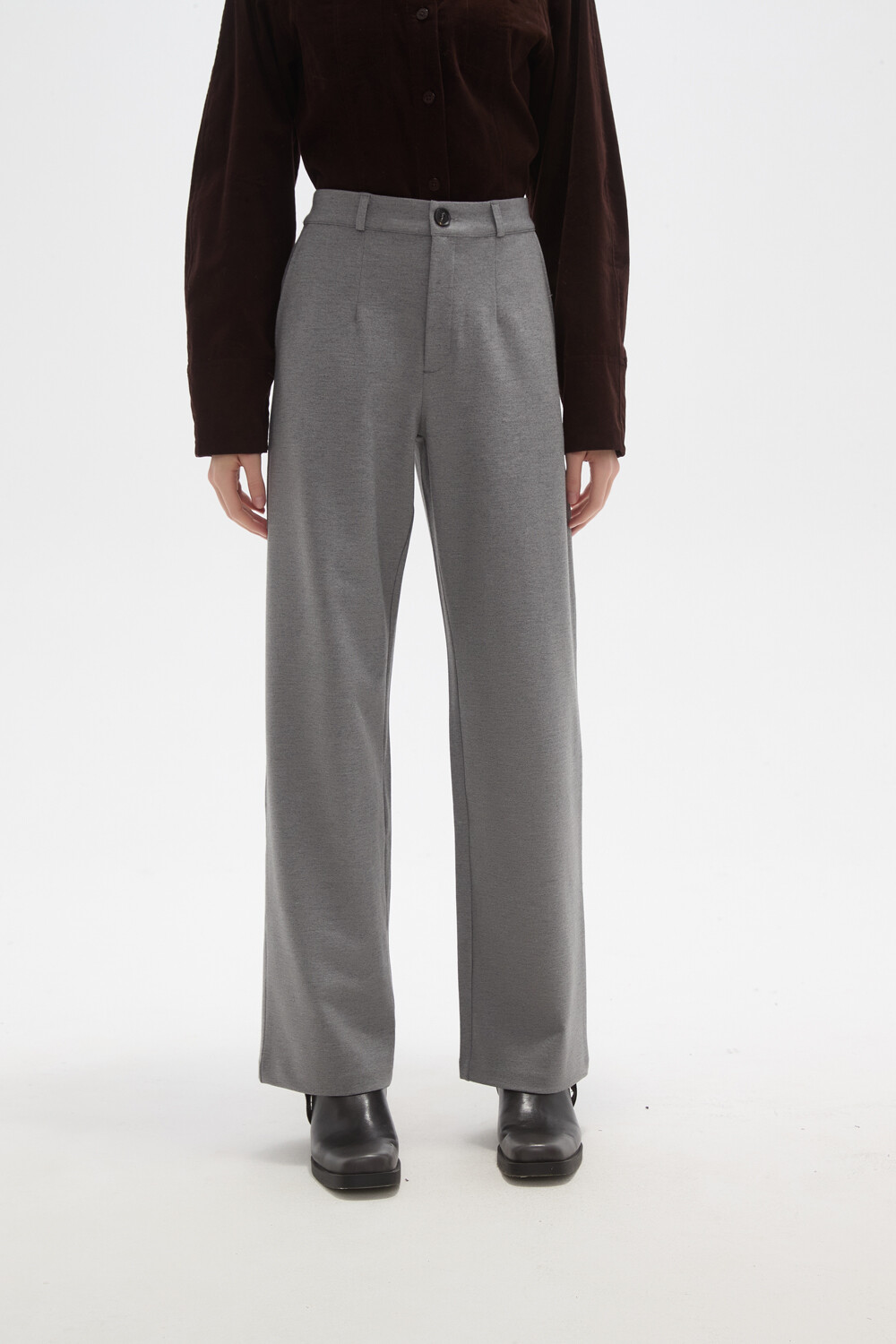 Pantalon Olaco Gris Melange Oscuro