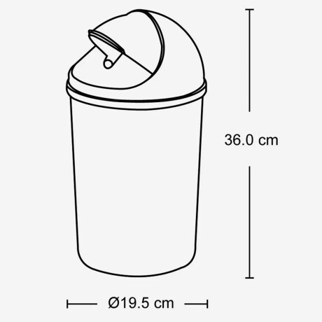 Papelera de Metal con Tapa Abre/Cierra 5 Litros Rimax Papelera de Metal con Tapa Abre/Cierra 5 Litros Rimax