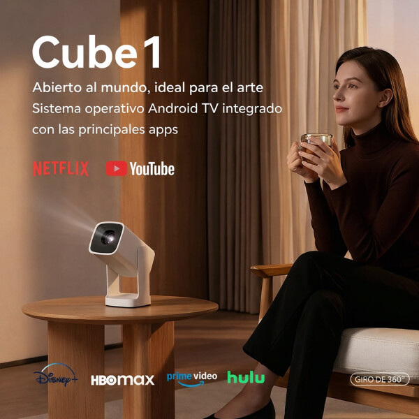 Proyector Wanbo Cube 1 Android Tv 1gb Ram 8gb CELESTE