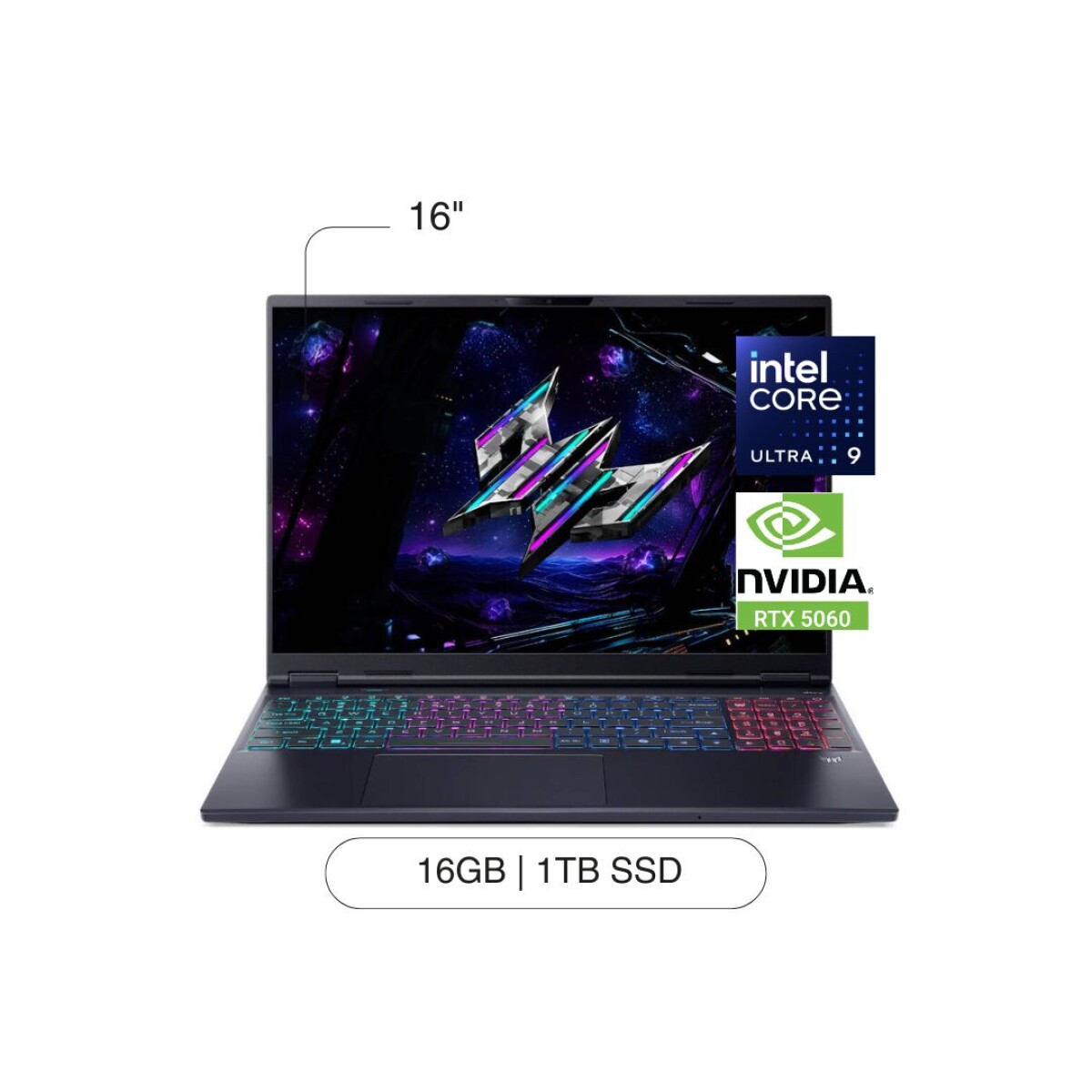 Notebook ACER Predator Helios Neo 16S AI 16' WQXGA 1TB / 16GB RAM Core Ultra 9 275HX RTX5060 