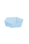 Cesto hexagonal 29x23x8,5 cm. - MATELASSE AZZURRO Cesto hexagonal 29x23x8,5 cm. - MATELASSE AZZURRO