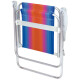 Set X 2 Sillas Altas Aluminio Clásica A Rayas NARANJA/AZUL