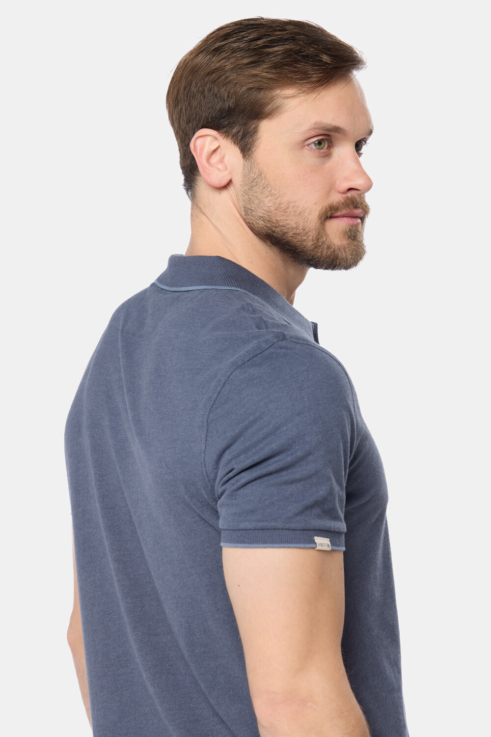REMERA POLO JERSEY RAYADA Denim