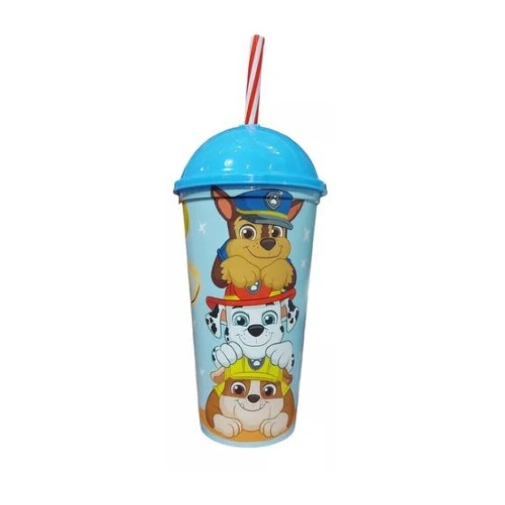 Vaso Plástico Shake 500 Ml Azul Paw Patrol BAZAR PLASTICO VASO SHAKE 500 ML PAW PATROL 15176 AZUL
