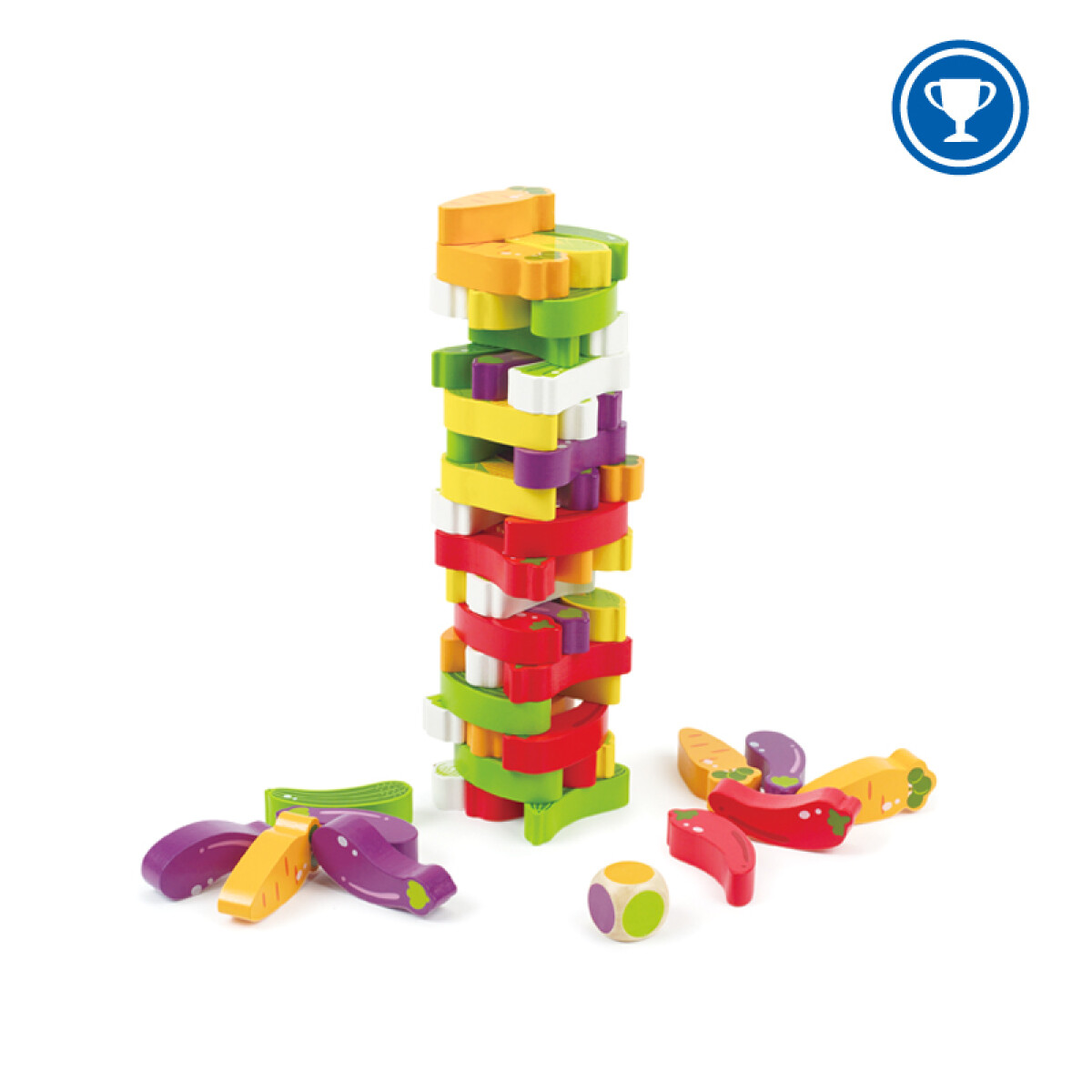 Jenga Piezas Con Forma De Vegetales 