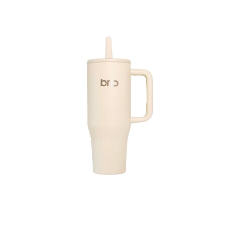Vaso Térmico Brio 1200ML con Pico Rígido y Sorbito BEIGE