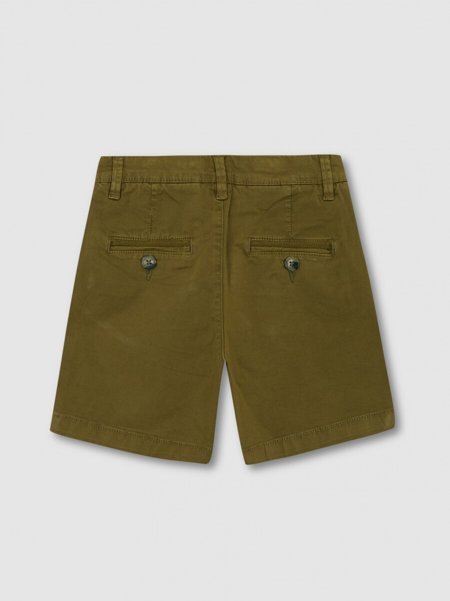 Chino Corto De Sarga Kaki