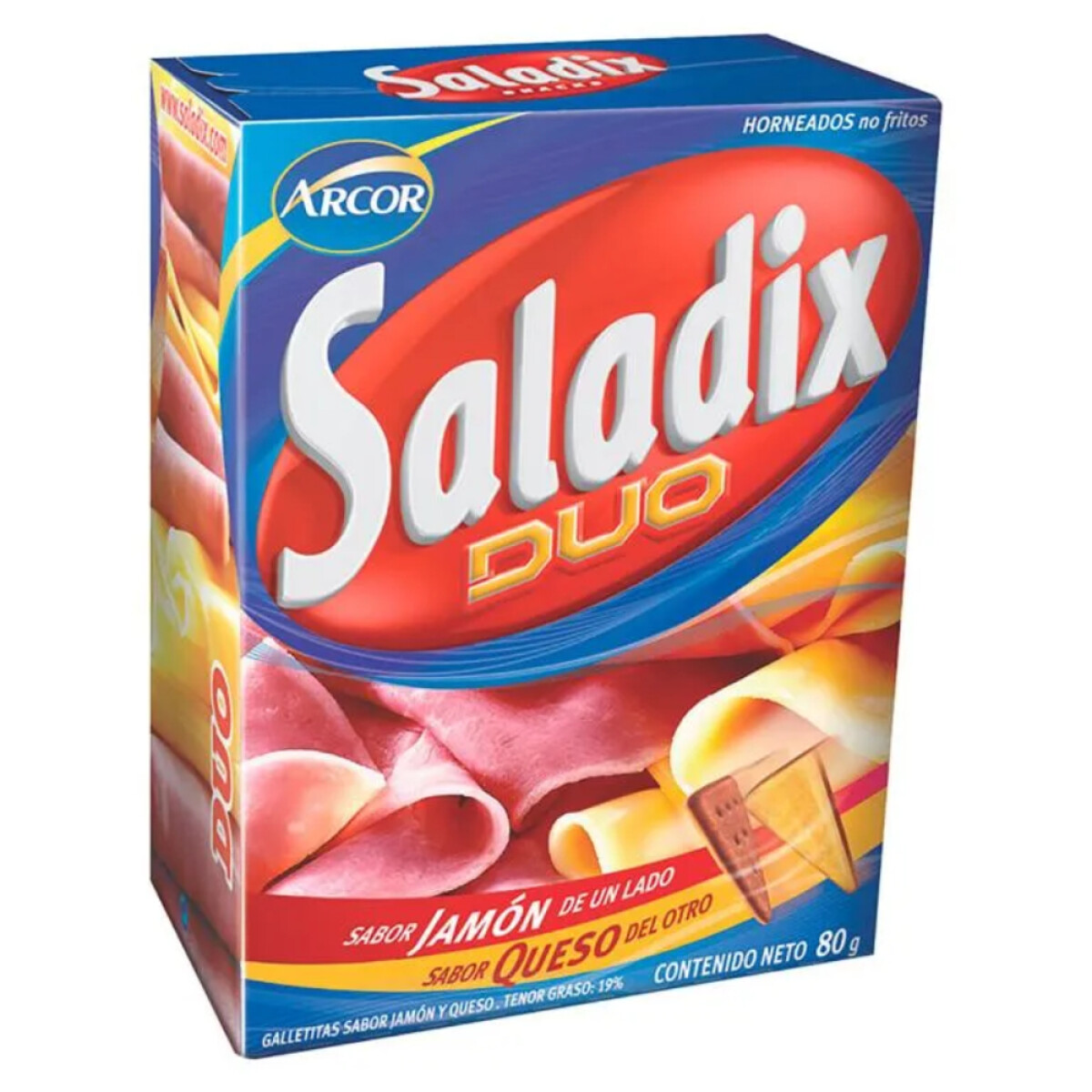 Galletitas Saladix Duo Jamón y Queso 80g 
