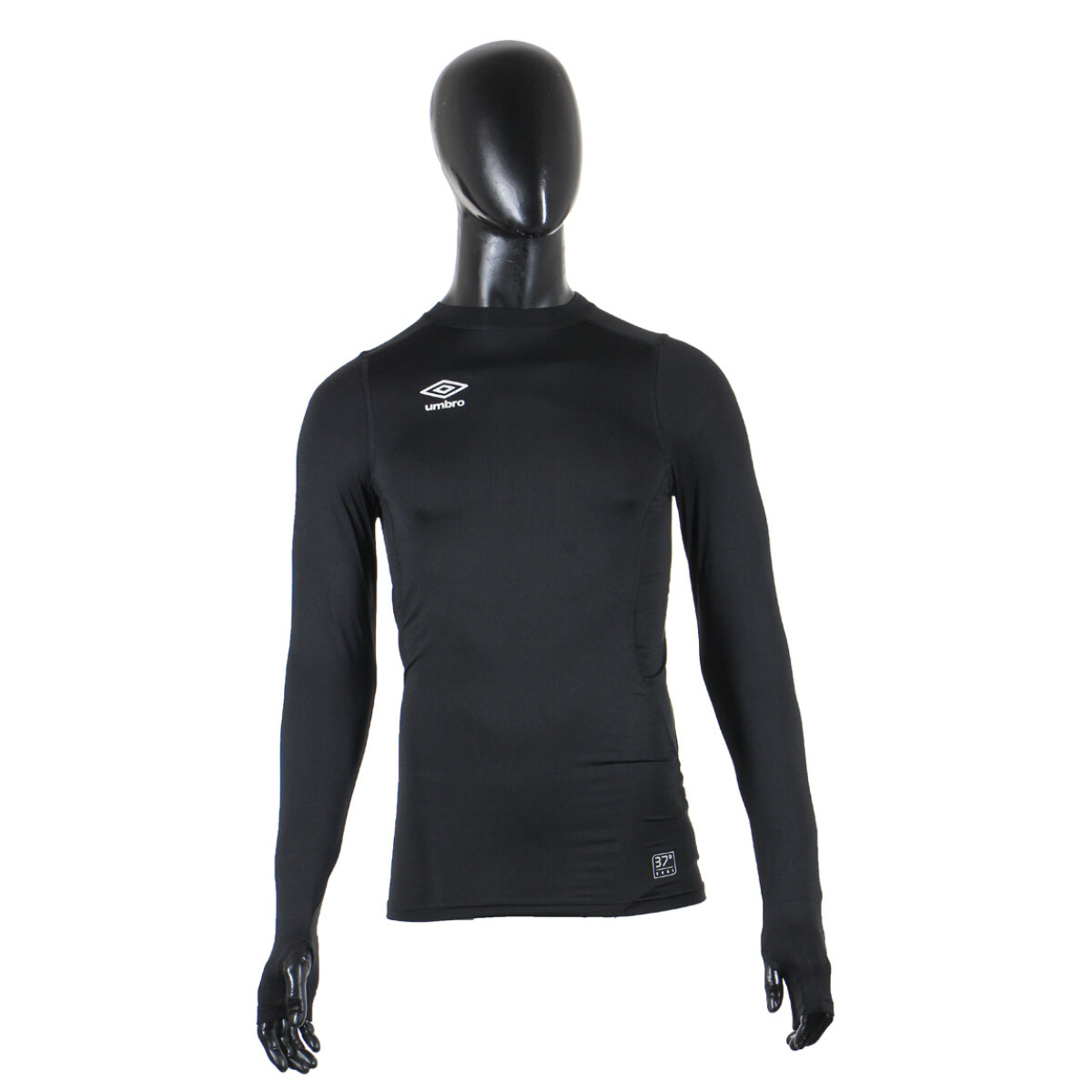 Camiseta Térmica M/Larga Running de Hombre Umbro - Negro 