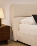 Cama desenfundable con canapé abatible Dafra de chenilla beige para colchón de 180 x 200 cm FSC 100% Cama desenfundable con canapé abatible Dafra de chenilla beige para colchón de 180 x 200 cm FSC 100%