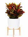 MACETA CERAMICA L MINIMALISTA CON SOPORTE ALTO