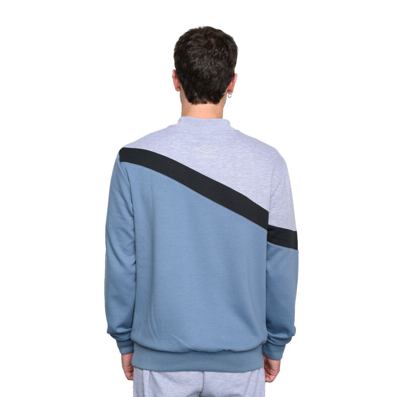 Buzo de Hombre Umbro Azul Piedra - Gris Melange