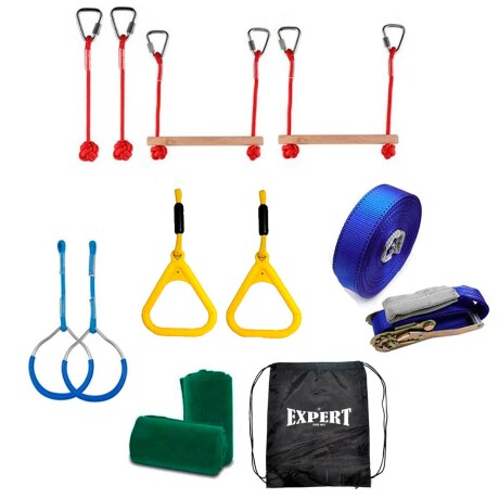 Set Tirolesa Linga 15mts Hamaca Cuerda + Accesorios Jug018001