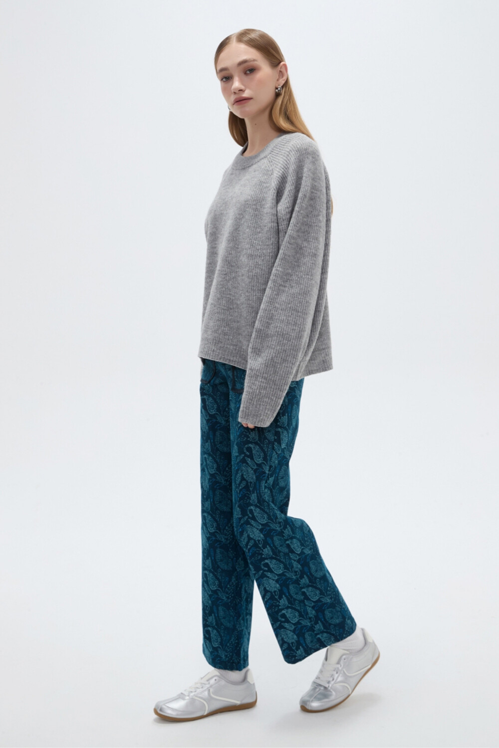 Sweater Chulia Gris Melange Medio
