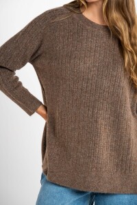 Sweater Texturado Marrón