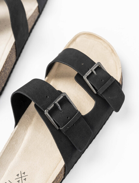 Sandalia Hebilla negro