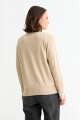 Sweater con detalle en manga BEIGE