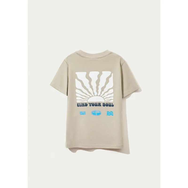 CAMISETA MM MASC MARROM CLARO