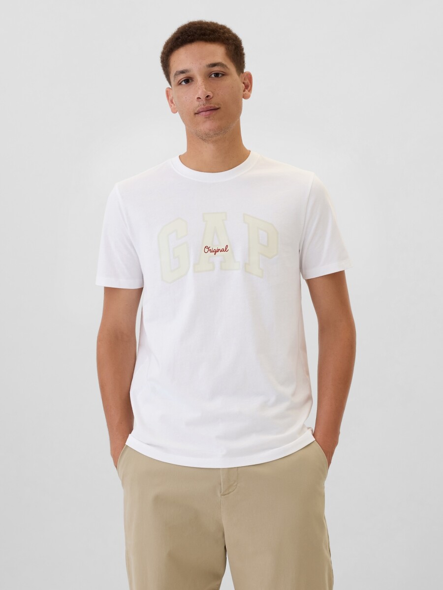 Remera Logo Gap Manga Corta Hombre - Optic White 1 