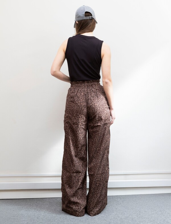 Pantalon Wide Leg NEGRO/TOSTADO