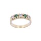 Anillo medio sin fin oro 18k amarillo con brillantes y esmeraldas engarce 4 puntas. Anillo medio sin fin oro 18k amarillo con brillantes y esmeraldas engarce 4 puntas.