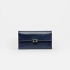 Billetera Dalia en cuero liso satinado Marine Blue