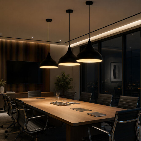 Lámpara Colgante Nórdica Metal E27 Diseño Moderno Deco Negro