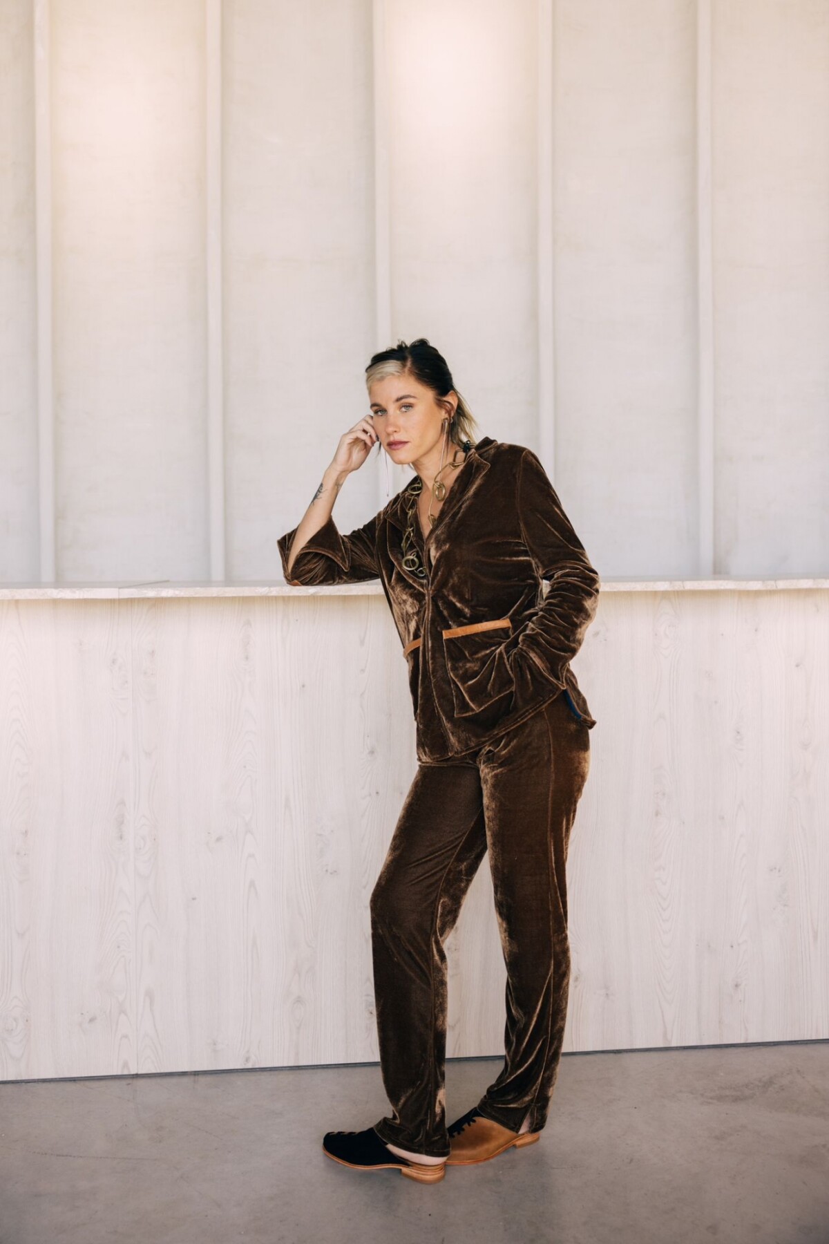 Velvet Suit Pant Chocolate