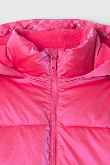 Campera Warmest Shine Niña Hot Pink