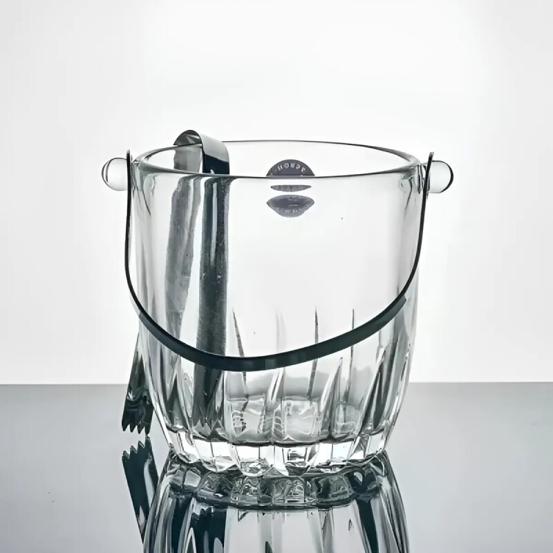 Hielera De Vidrio Con Asa De Metal Y Pinza - X-ICE Hielera De Vidrio Con Asa De Metal Y Pinza - X-ICE