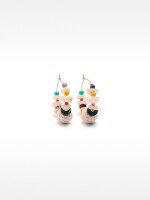 Aros Con Piedras multicolor