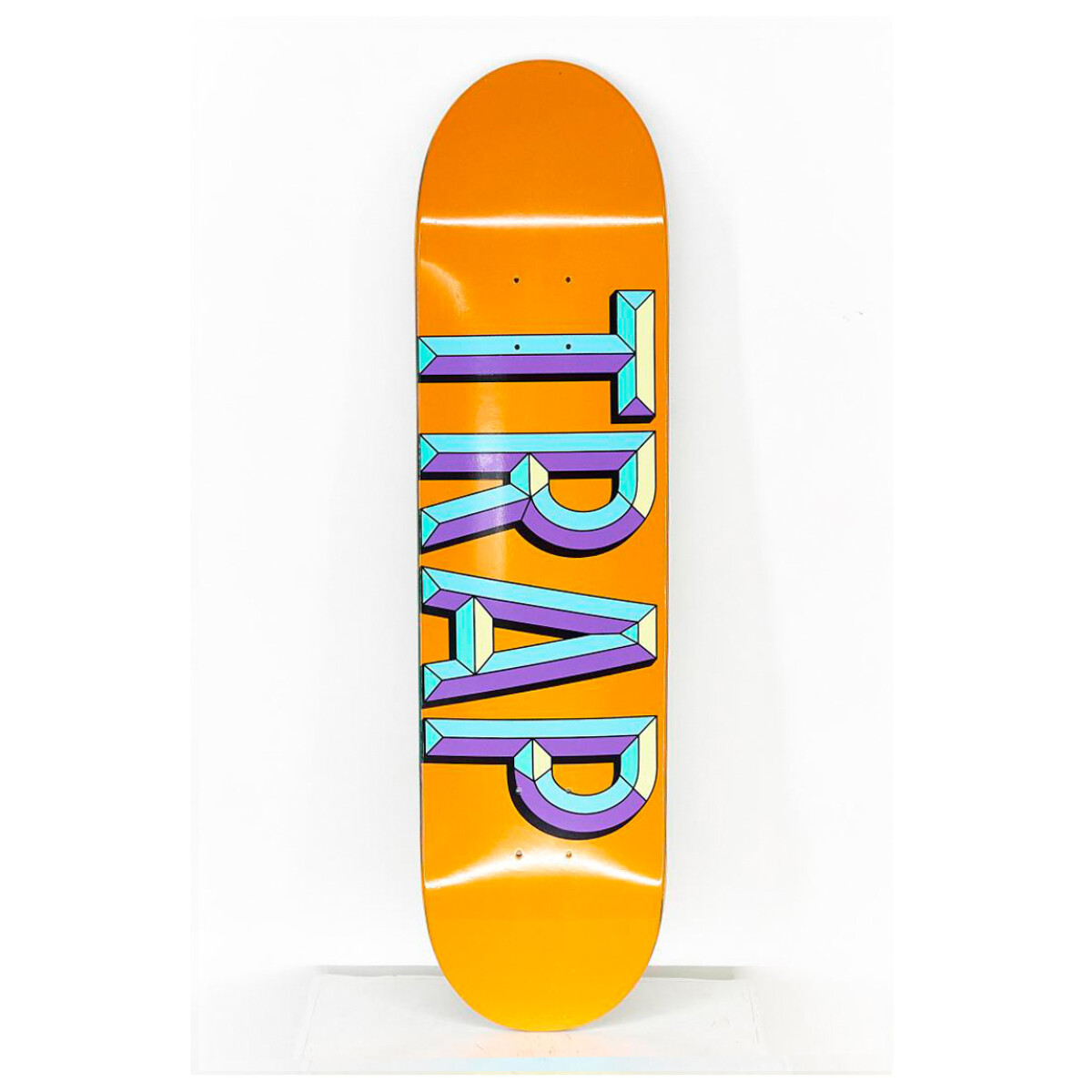 Deck Trap Iron Logo 8.0" - Orange - (Sólo tabla - Lija incluída) 