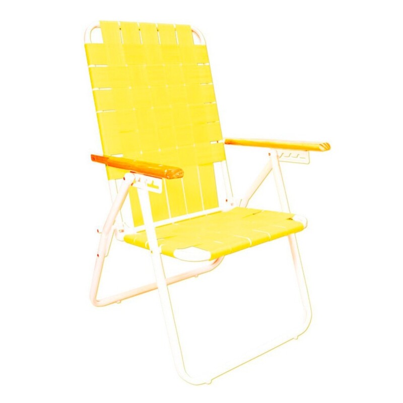 Reposera Plegable 5 Posiciones Descansar Color Amarillo Reposera Plegable 5 Posiciones Descansar Color Amarillo