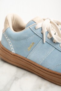 Zapatilla Gamuza Celeste