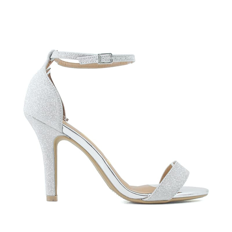 Sandalias Vizzano Taco Alto con Brillo de Mujer - 6249.452-26594 Plata